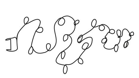 self drawing simple garland one line