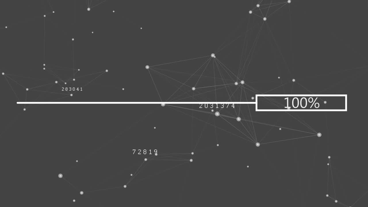 Animation of data download with grey background