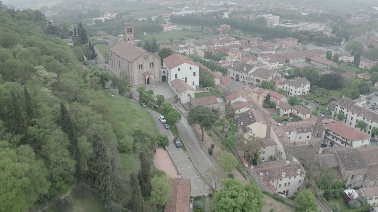 ciudad italiana drone tiro 4k paisaje