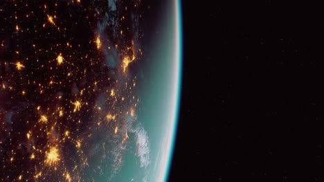 earth at night from space