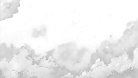 Clouds and snow animated overlay, transparent 4K video, alpha channel, ProRes 4444