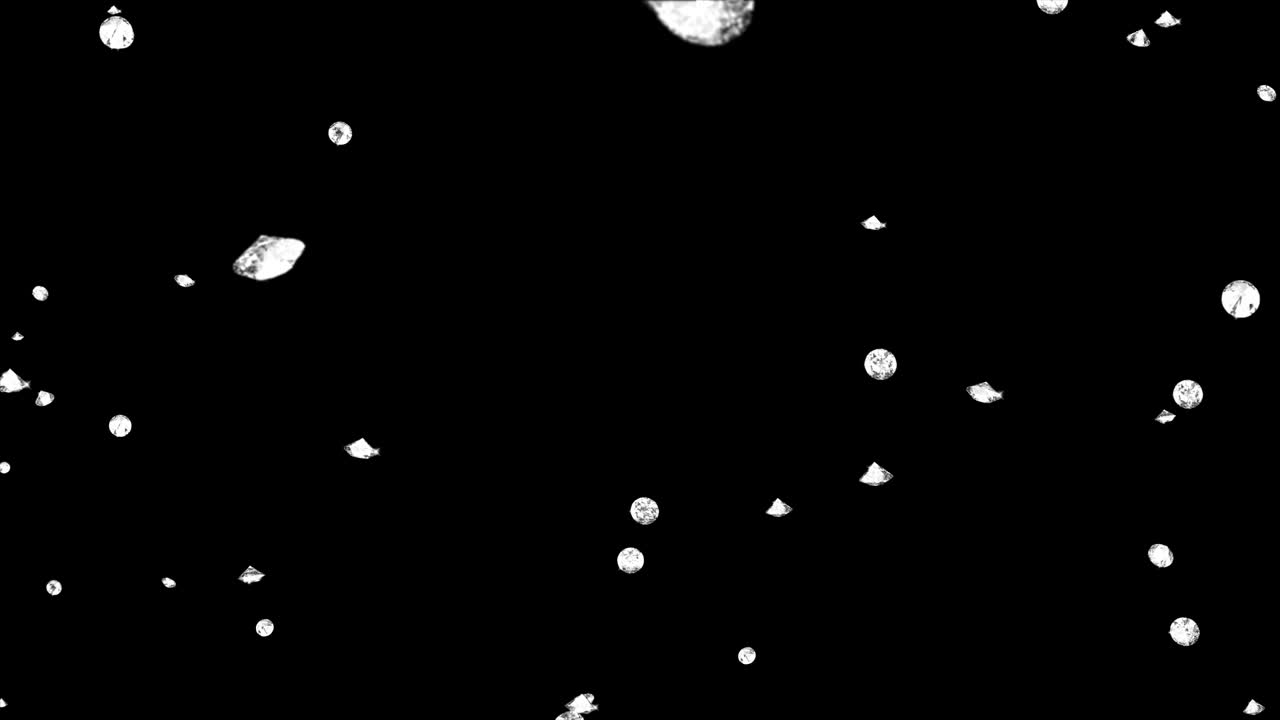 4k 다이아몬드 비가 떨어지는 화려한 오버레이 루프 애니메이션