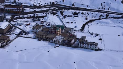 winter village in the himalayas