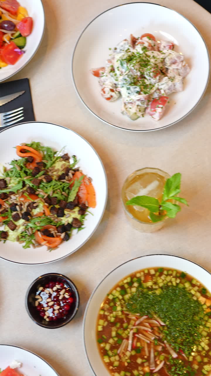 Variety of European Cuisine Dishes