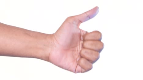 person making a thumbs up gesture