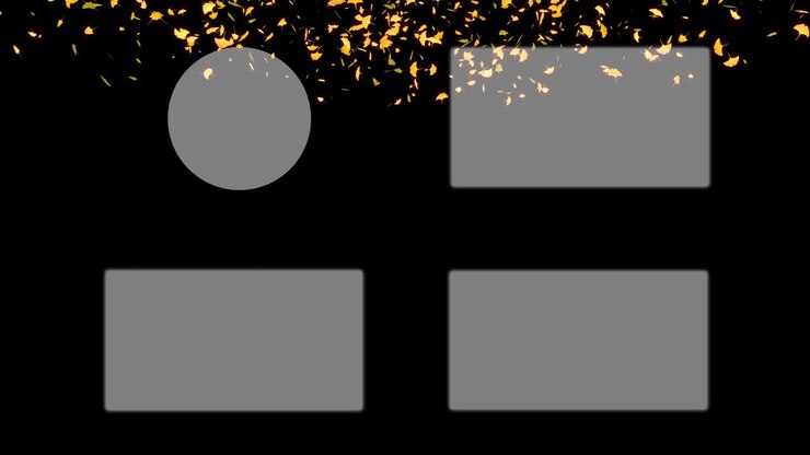 Herbstblätter-Partikel YouTube Abspannkarte Endbildschirm Motion Graphics
