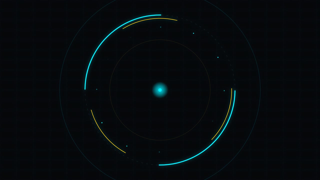 Abstract Digital HUD Circular Interface Animation