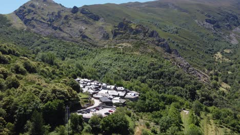 aerial view of peñalba de santiago, in el bierzo, spain