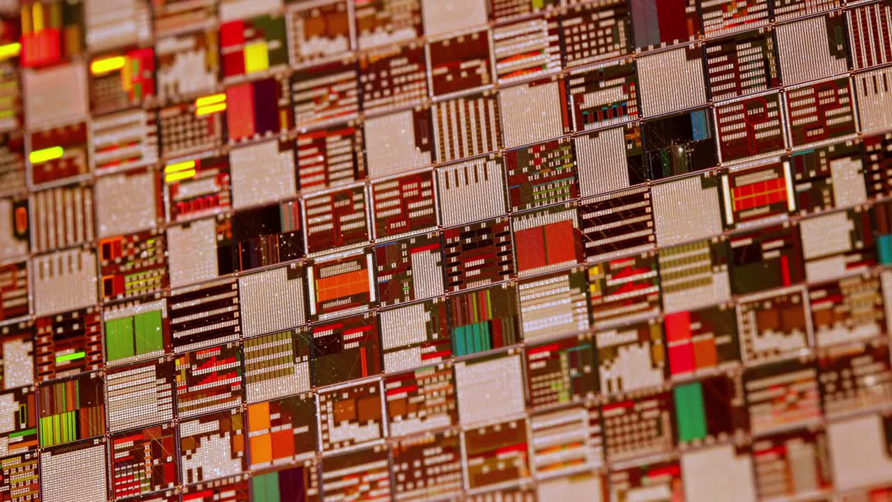 Nærbilde av silisium-halvlederwafer. I elektronikken er en wafer, også kalt en skive eller et substrat, en tynn skive av halvleder, et krystallinsk silisium, som brukes til fremstilling av integrerte kretser.