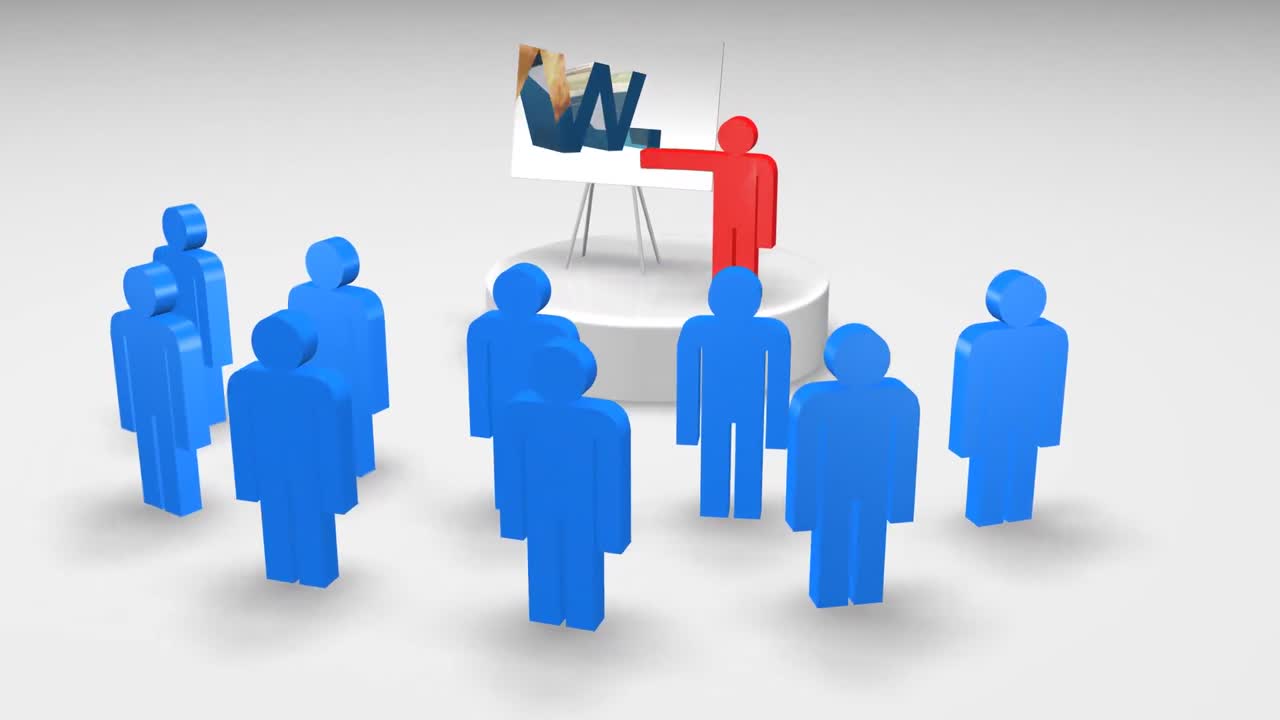 인터넷을 보여주는 hd 캐릭터 애니메이션