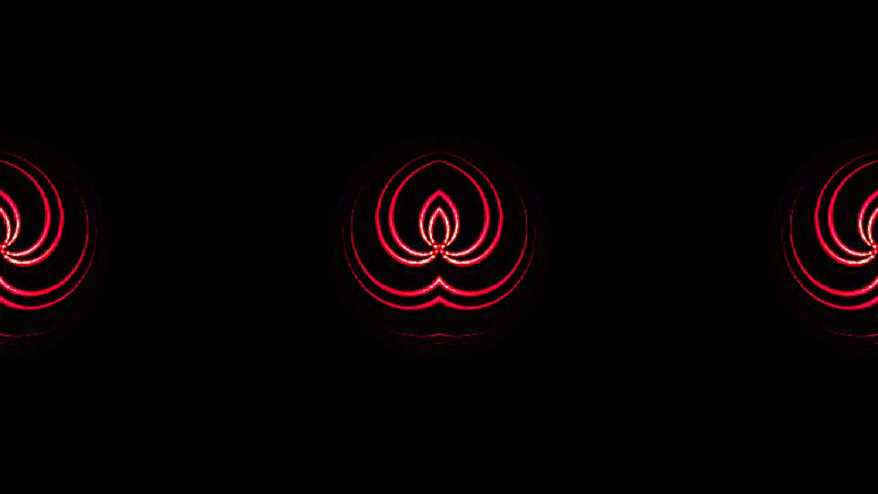 colorful circular point wave of glowing points of light on black background