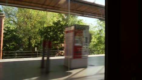 train passing through train station