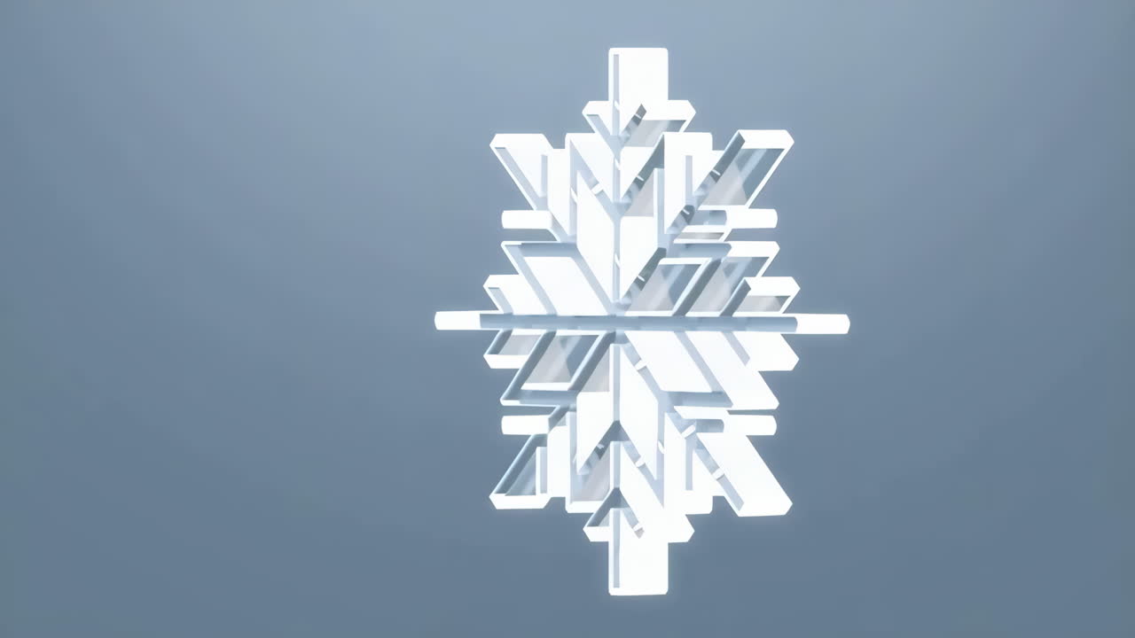 Abstract Snowflake on Blue Background