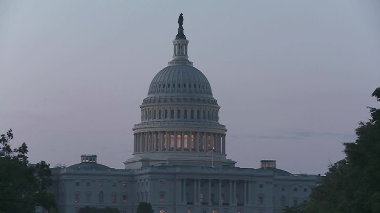 The Capitol Building in Washington DC at dusk