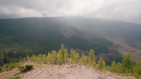 mountain landscape from the top of peak