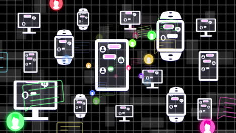 animación de cualquier texto, iconos y procesamiento de datos en pantallas de computadora