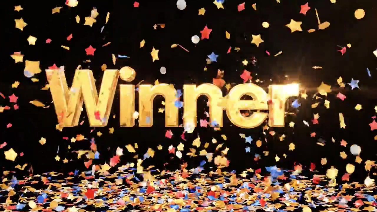 Celebrating Achievement: The Journey of a Winner Revealed Through Joyful Confetti and Glittering Triumph in a Captivating Visual Display