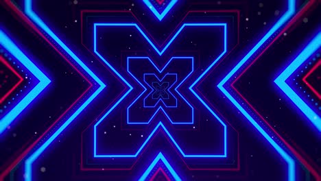 abstract background with neon triangles. glowing neon lights