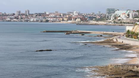 impresionante vista del mar en cascais.