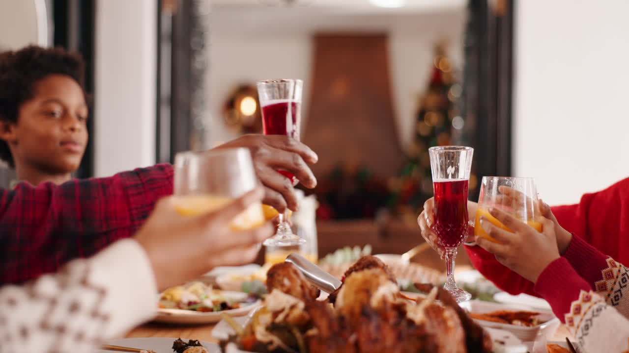 Family Christmas Dinner Toast