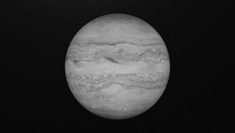 imagen en escala de gris de júpiter