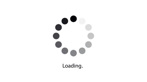 loading circle icon animation on white background. 4k video loopable preloader