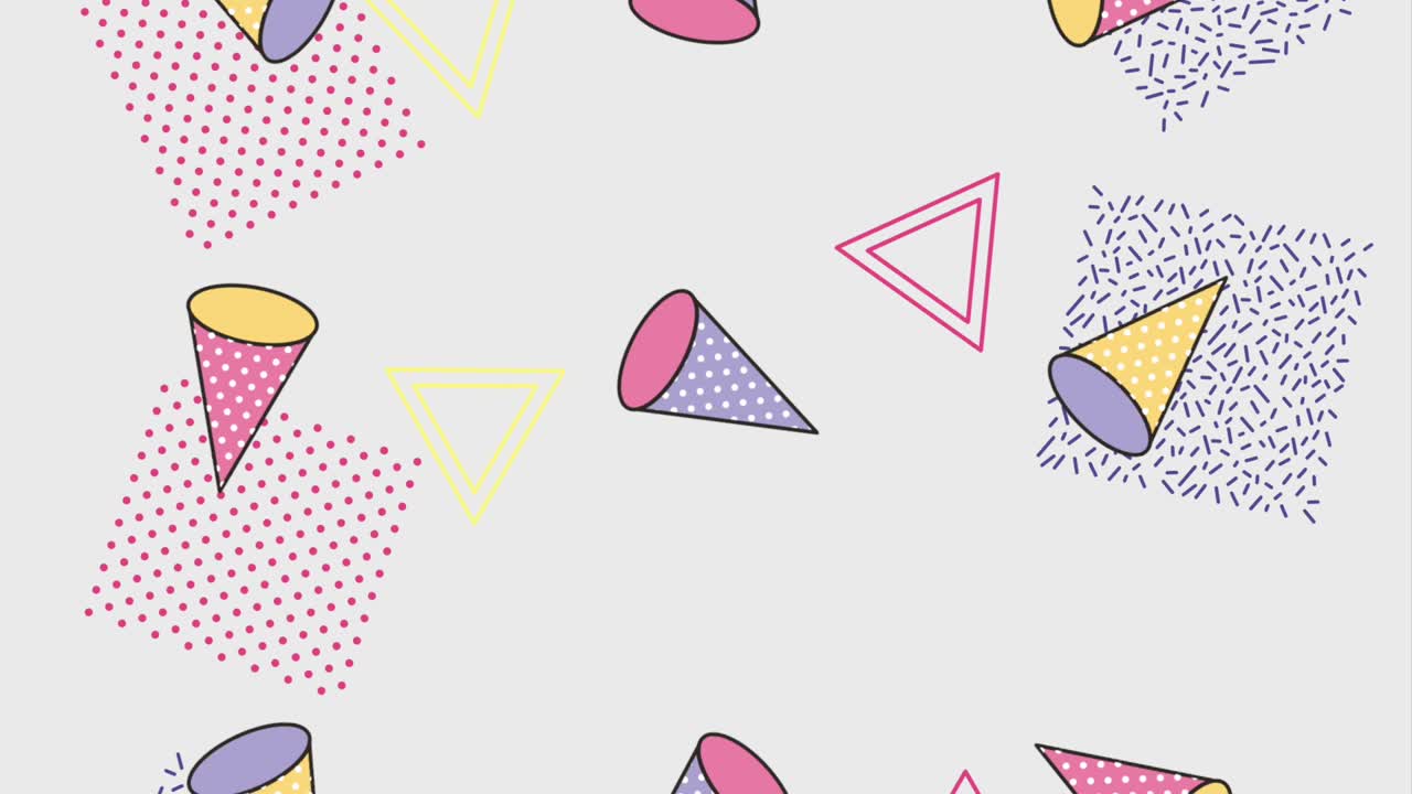 animación al estilo de memphis