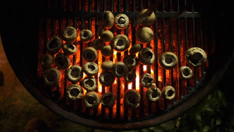 barbacoa usada en la oscuridad