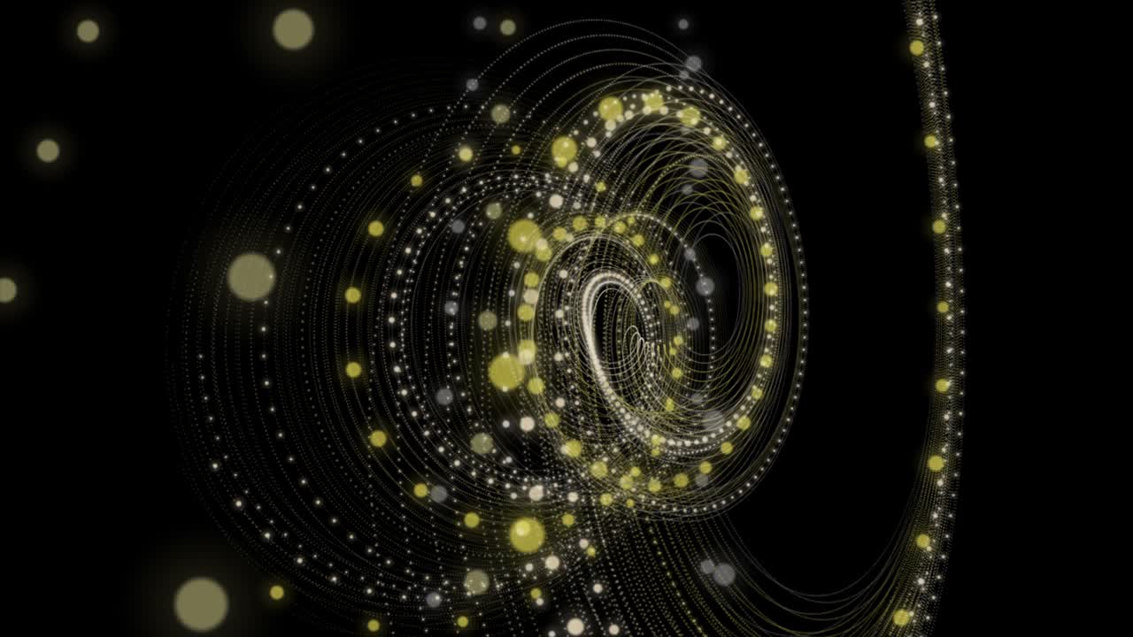 Futuristic animation with particle stripe object in slow motion, 4096x2304 loop 4K