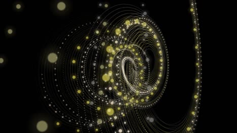 animación futurista con objeto de rayas de partículas en cámara lenta, 4096x2304 bucle 4k