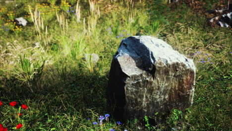 Campo-De-Hierba-Y-árboles-Del-Bosque