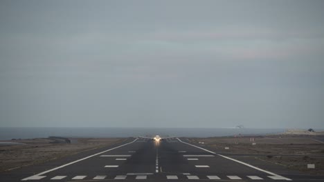 a taking off airplane