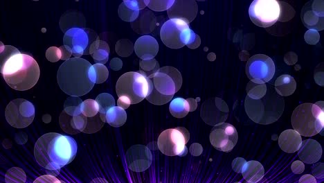 fondo de partículas azules. fondo bokeh. bucle