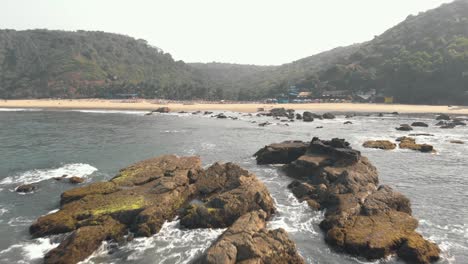 4k footage from the beautiful coastline of arambol village, india to it's beautiful beaches