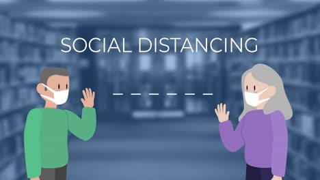Animation-of-people-wearing-a-mask-and-social-distancing