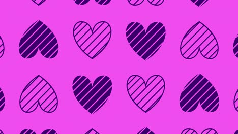 purple and pink hearts pattern