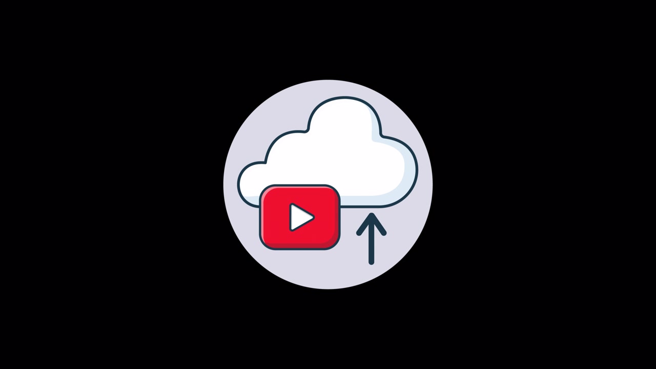 Animated Icon of Video Uploading to Cloud Storage