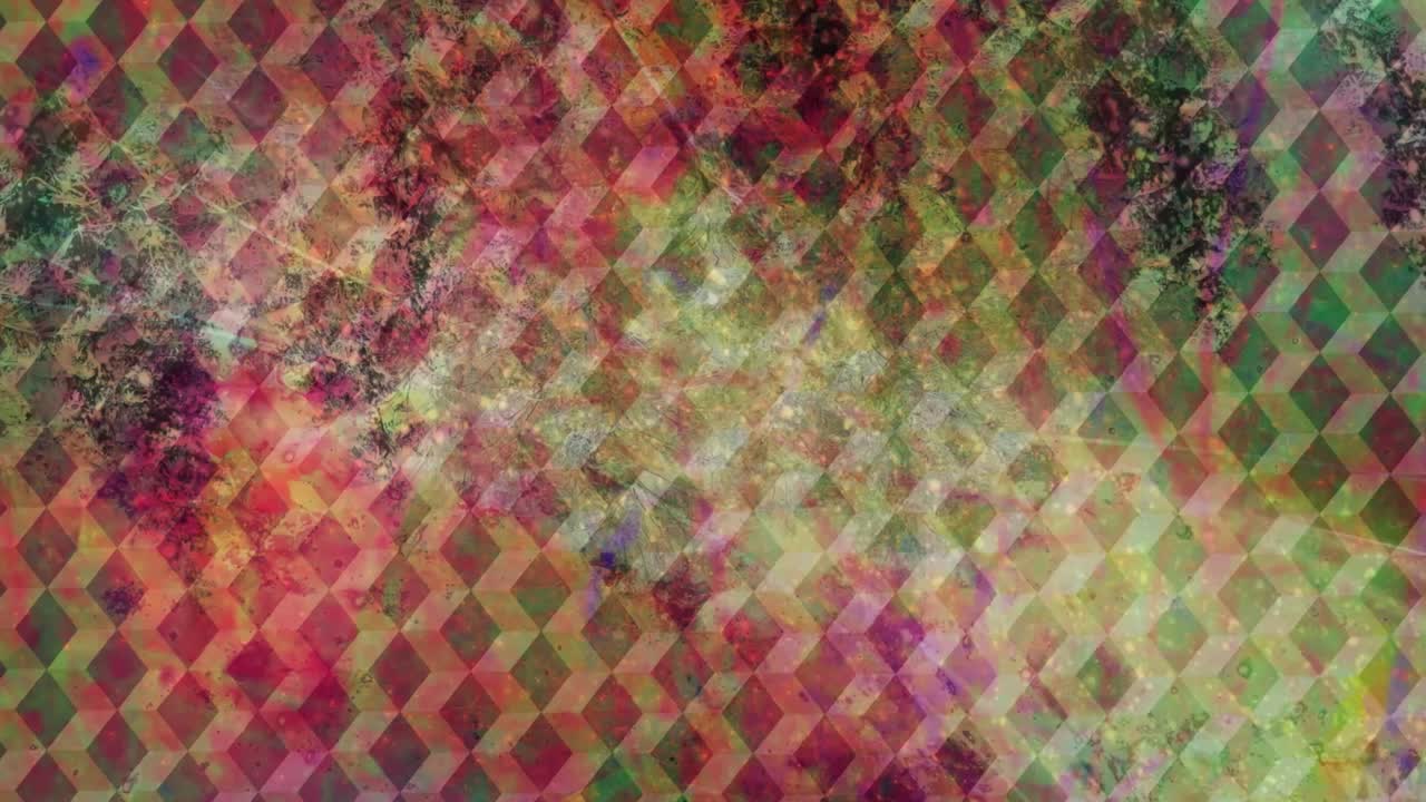 무지개 색의 텍스처를 가진 추상적인 큐브 패턴 - 4k 원활한 루프 모션 배경 애니메이션