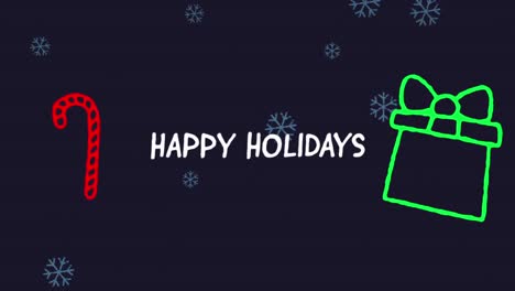 Happy-Holidays-written-on-black-background
