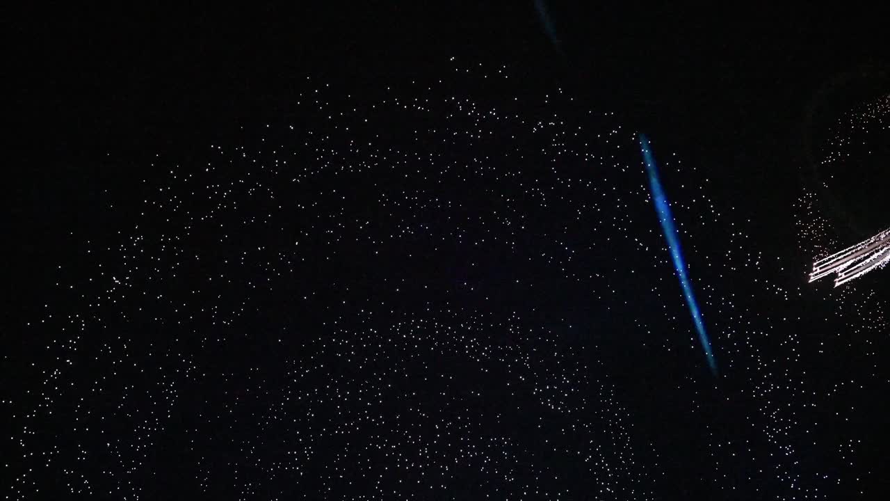 A breathtaking display of thousands of drones illuminated the Dubai night sky.