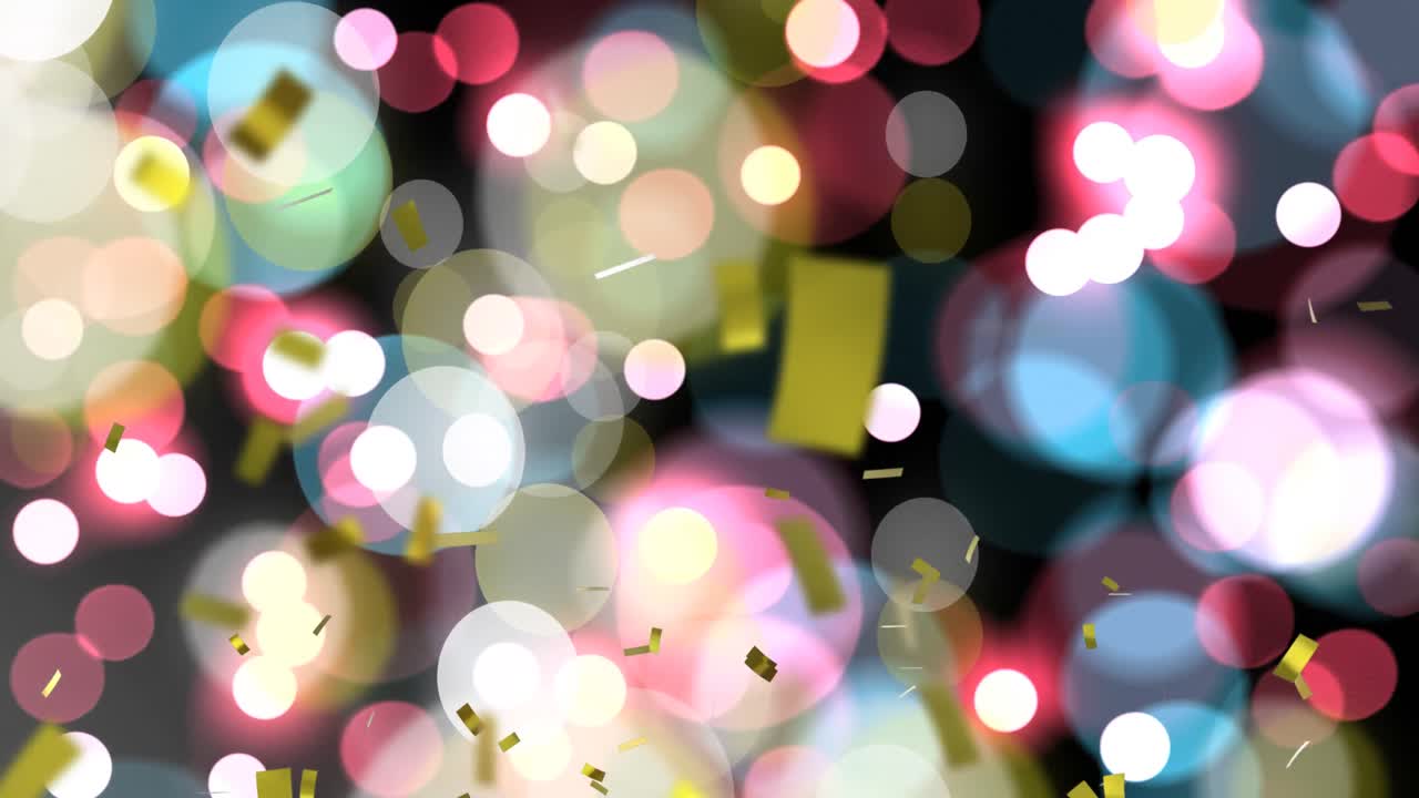 반점 위에 떨어지는 콘페티의 애니메이션