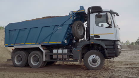 dump truck on a job site