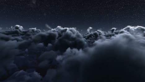 con nubes grises de tormenta moviéndose en el cielo