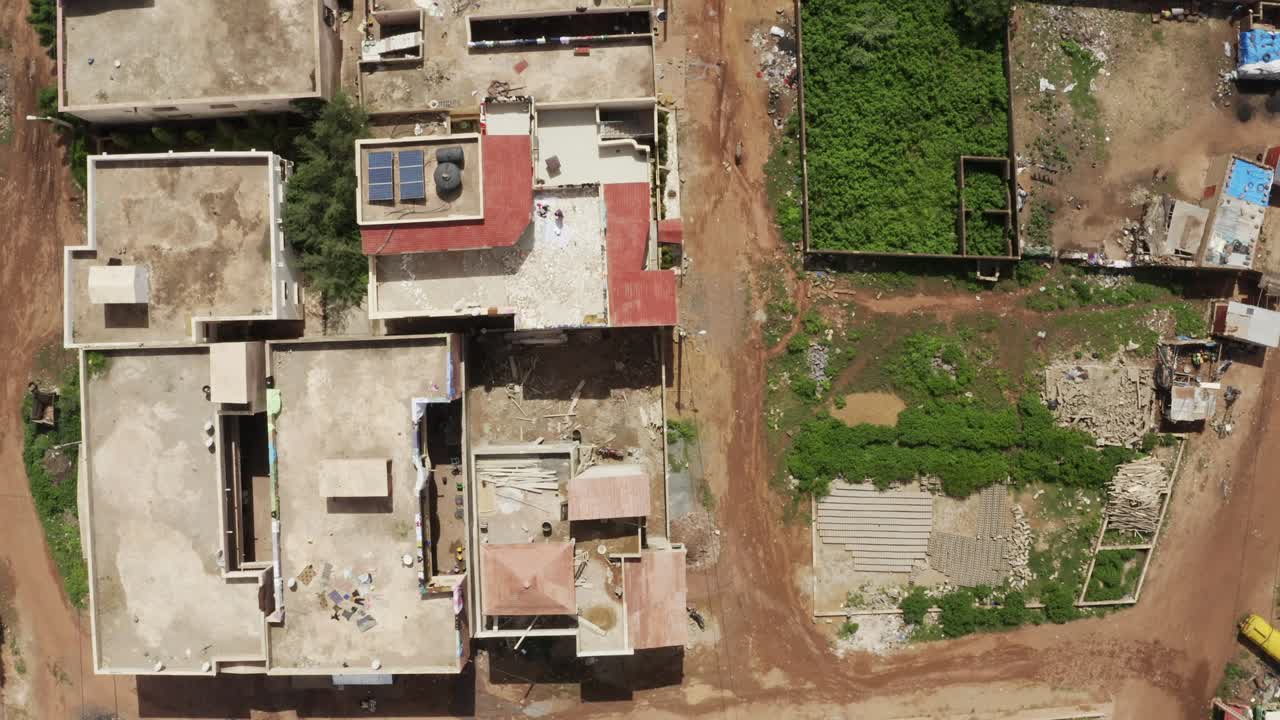 áfrica mali edificios y pueblo vista de arriba