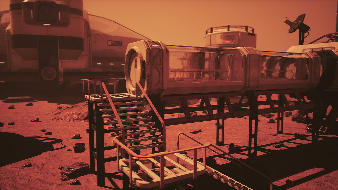 el exterior de la colonia de marte