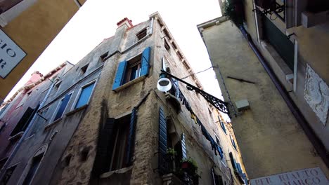 typical old structures on venetian town of italy