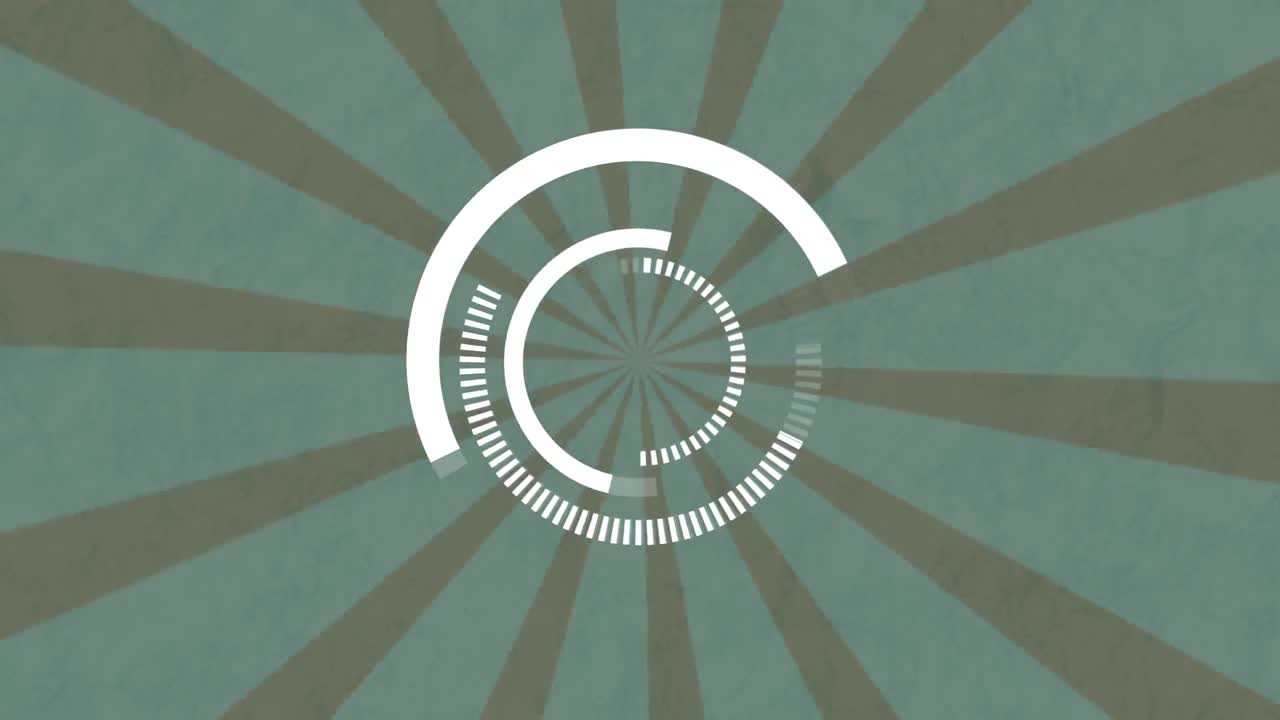 줄무 패턴 배경 위에 회전하는  바의 애니메이션