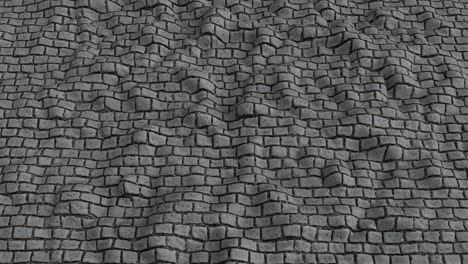 una pared de ladrillo cg realista ondulando en un bucle sin costuras.