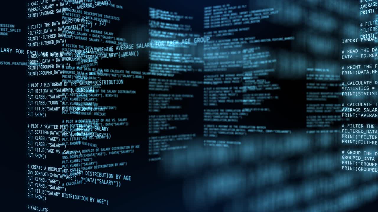 Abstract computer code running in a virtual space