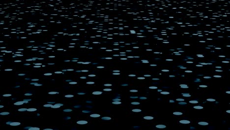 gray circles move on the surface in the dark close up animation background